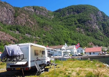 Genieten van het uitzicht in Noorwegen